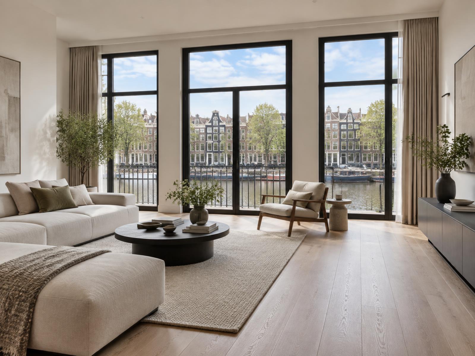 Modern Amsterdams appartement gefotografeerd voor een woningpresentatie
